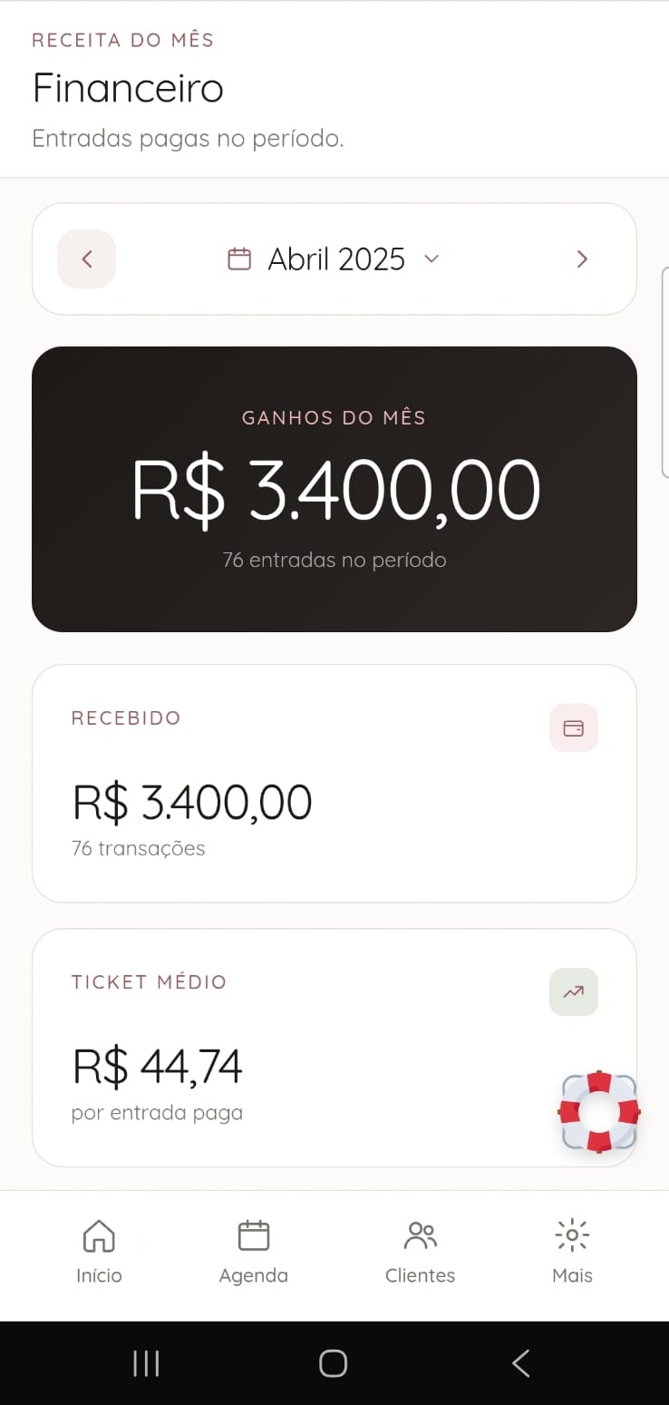 Tela financeira